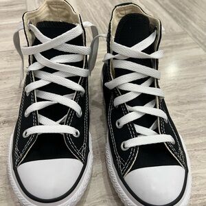 Classic Converse Chuck Taylor All Star High Top Black Sneakers - Youth Size 1